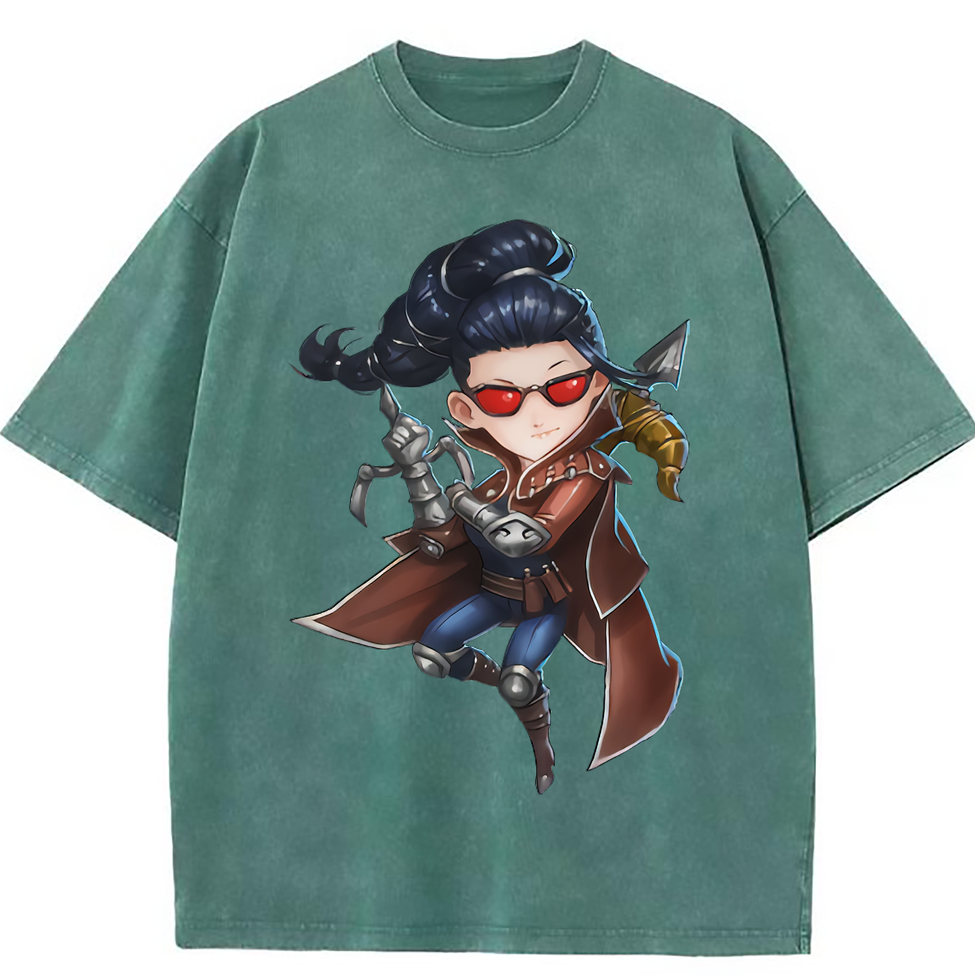 （画像用） リーグ・オブ・レジェンド League of Legends LOL 綿100% ヴィンテージ風 半袖Tシャツ（フロントプリント）